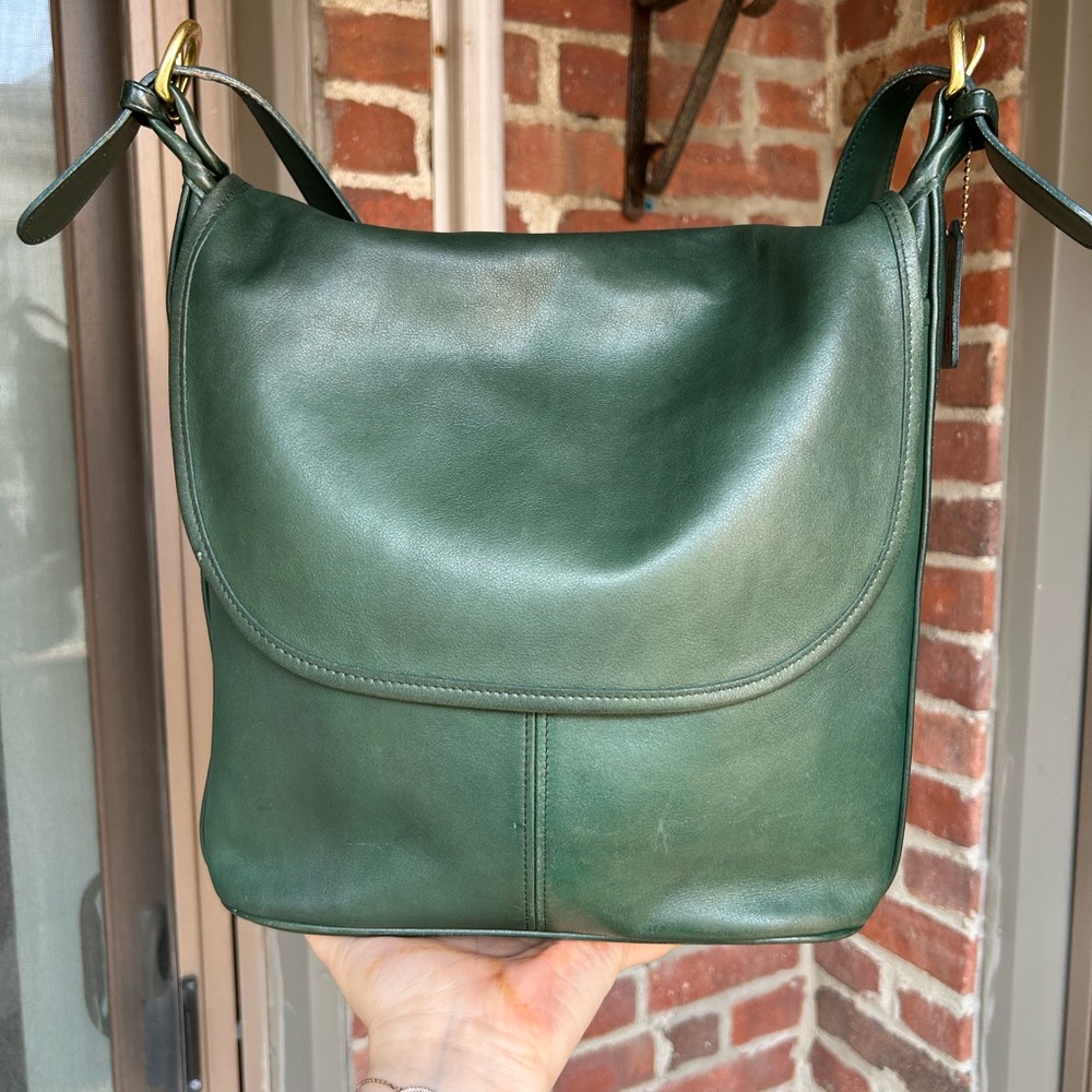 Vintage coach Whitney bag style 4115 bottle green leather retro y2k 90s summer